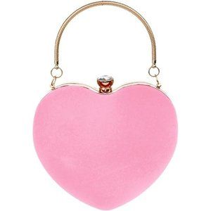 NWT Soft Pink Heart Purse Faux Leather Halloween Costume: Barbie Bag